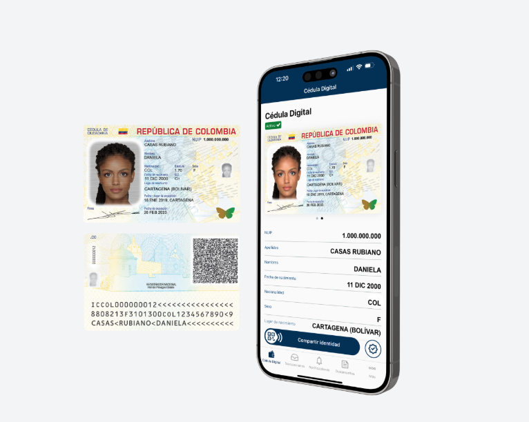 Cedula digital de Colombia